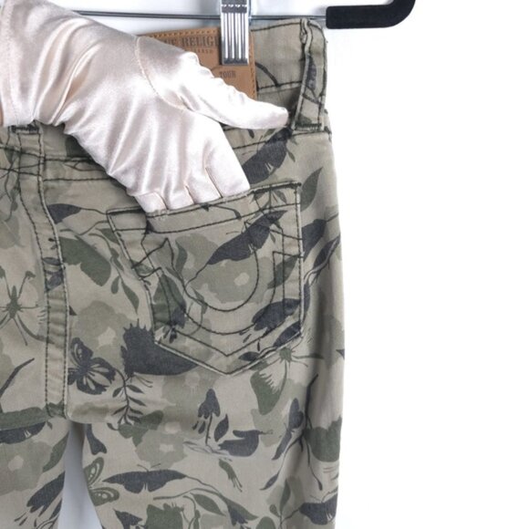 NWT TRUE RELIGION GARDEN CAMO SUPER SKINNY Distressed‎ Mid Rise Jeans Size 27 - Picture 11 of 16